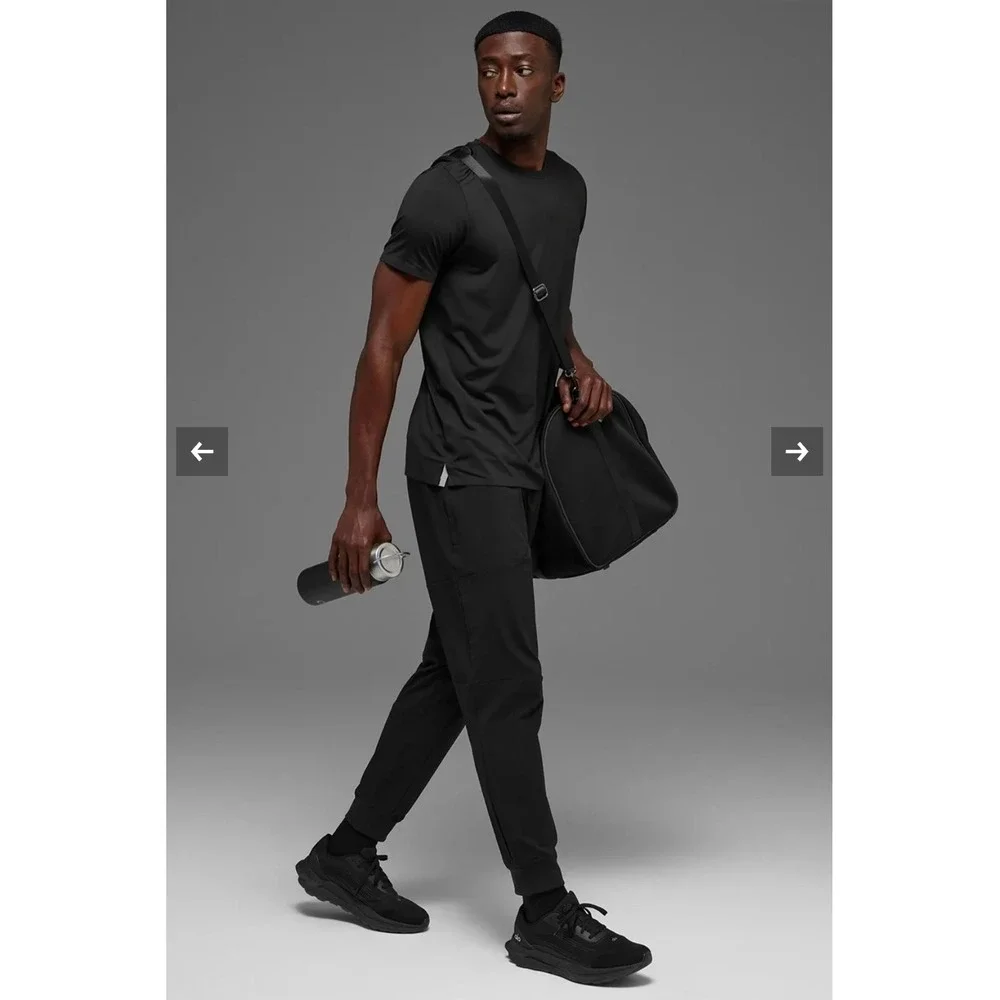Alo Yoga Mens Co-Op Pant Black Activewear Joggers Atheleisure Gym